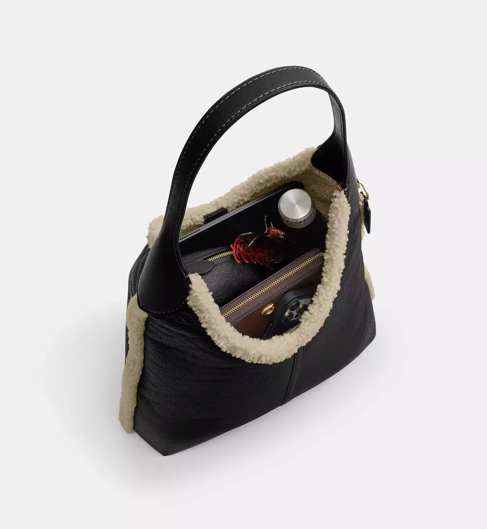 Coach Brooklyn Shoulder Bag 39 In Shearling 'Shearling Brass Black Natural'