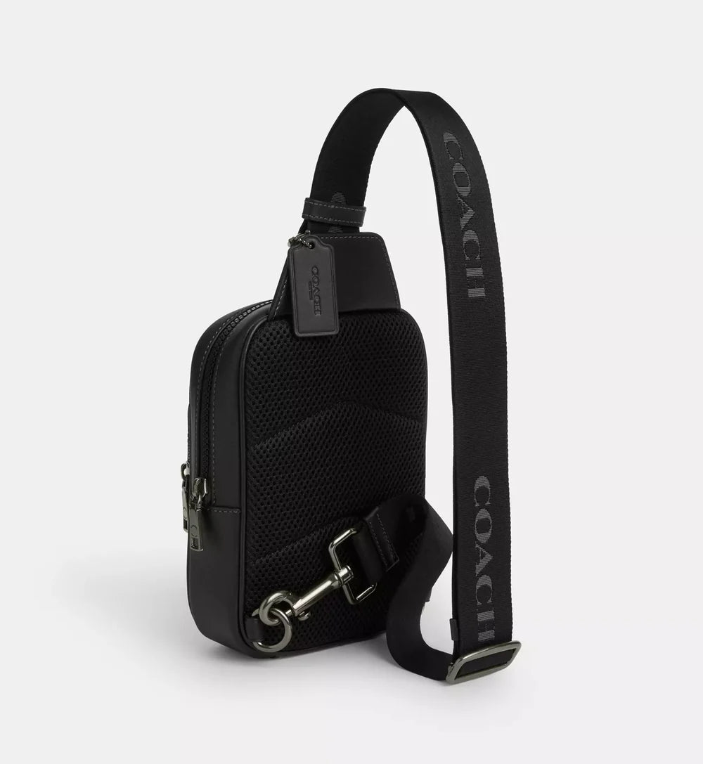 Coach Racer Sling Pack 'Smooth Leather Gunmetal Black'