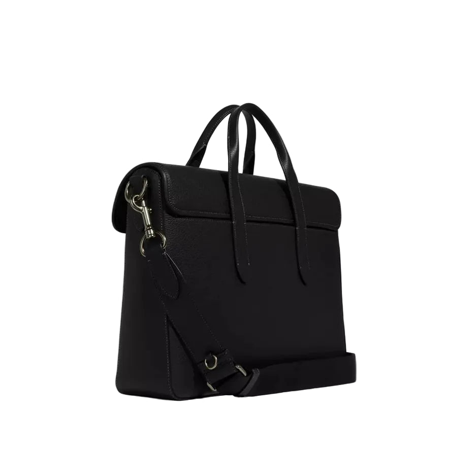 Coach Sullivan Portfolio Brief 'Pebbled Leather Gunmetal Black'