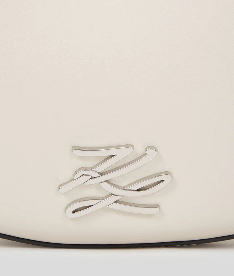 KarlLagerfeld Kautograph Moon Shoulder Bag Cement