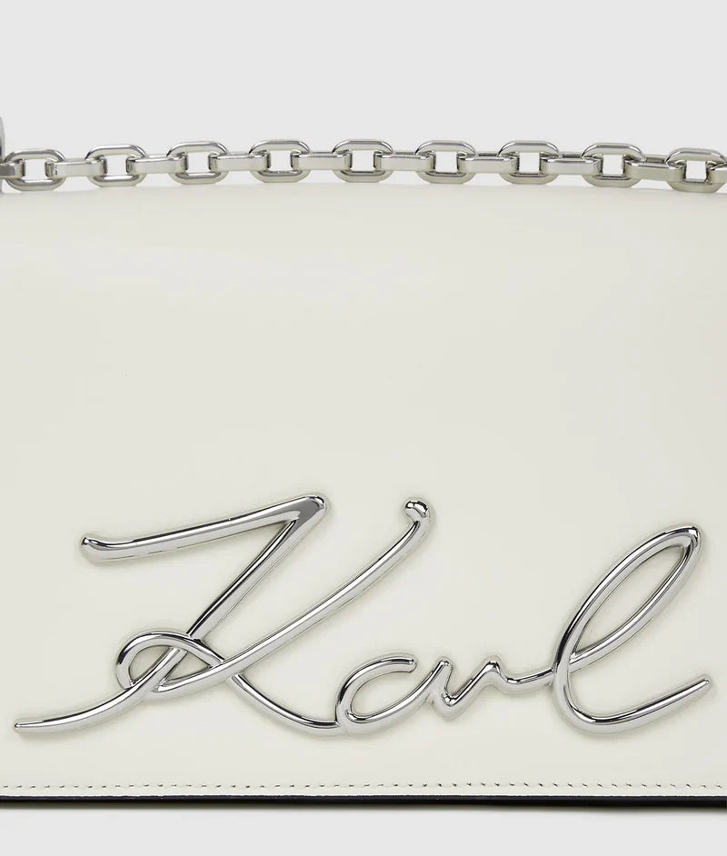 KarlLagerfeld Ksignature Small Crossbody Bag Off White