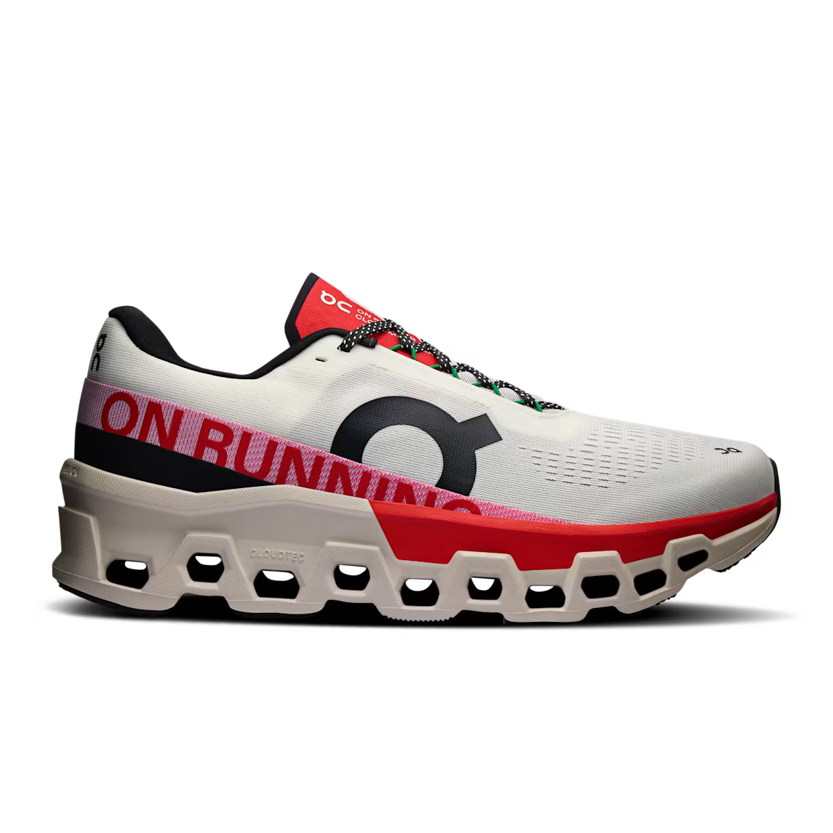 On Running Cloudmonster 2 - 'Ivory Silver Red'