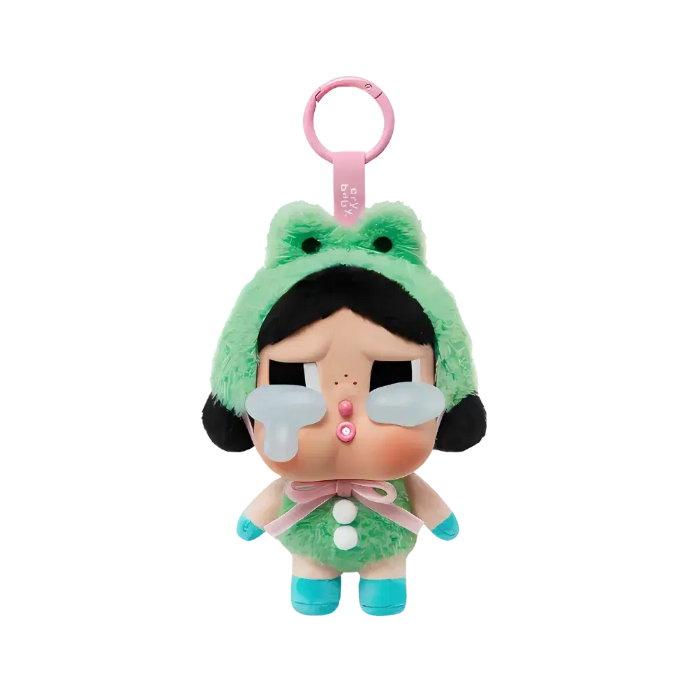 Pop Mart CryBaby Crying Again Series What A Frog Vinyl Face Plush