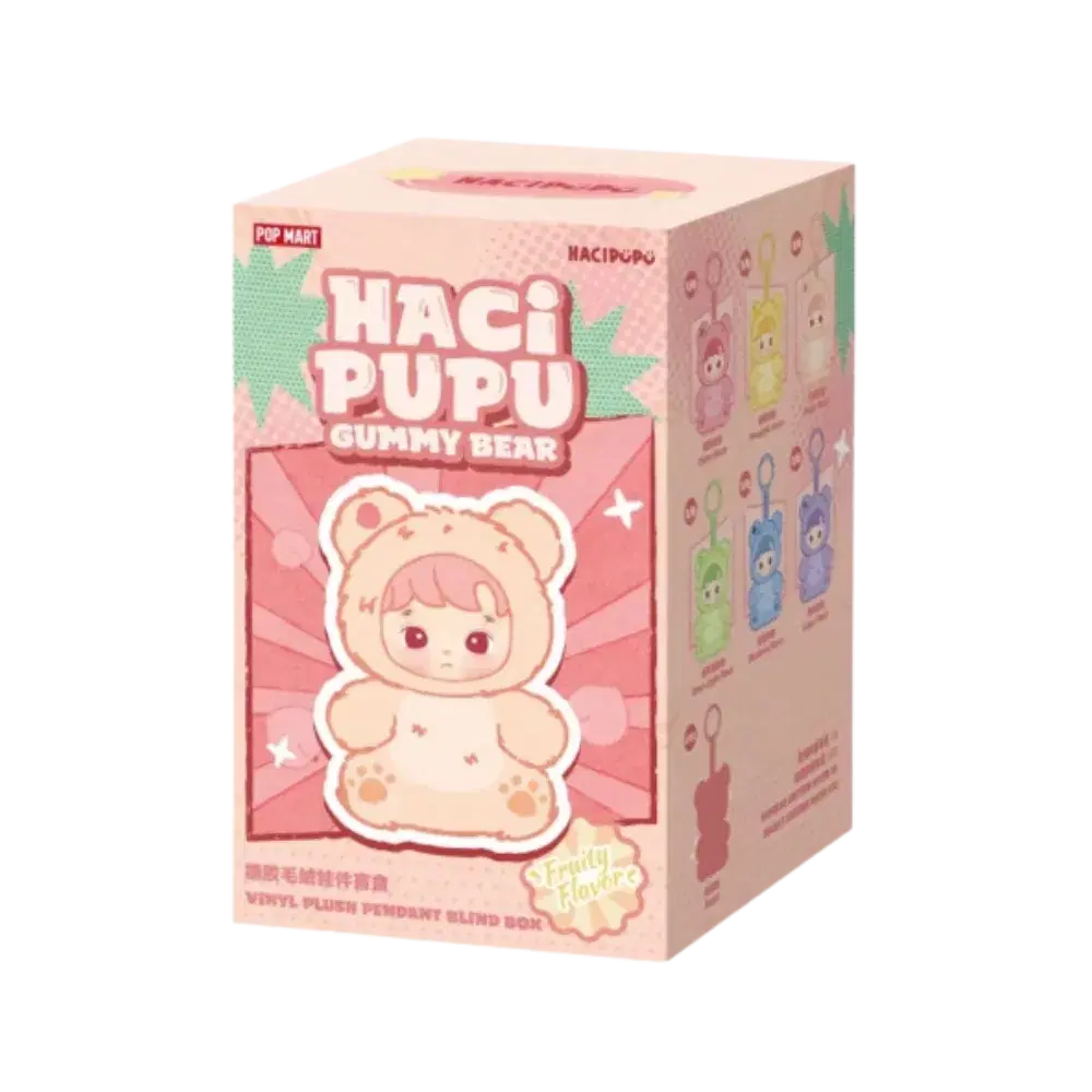 Pop Mart HACIPUPU Gummy Bear Series Vinyl Plush Pendant Single Blind Box