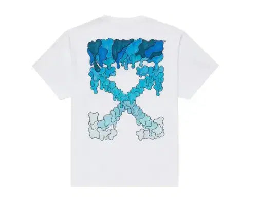 Off-White Blue Marker White Blue Oversized Tee
