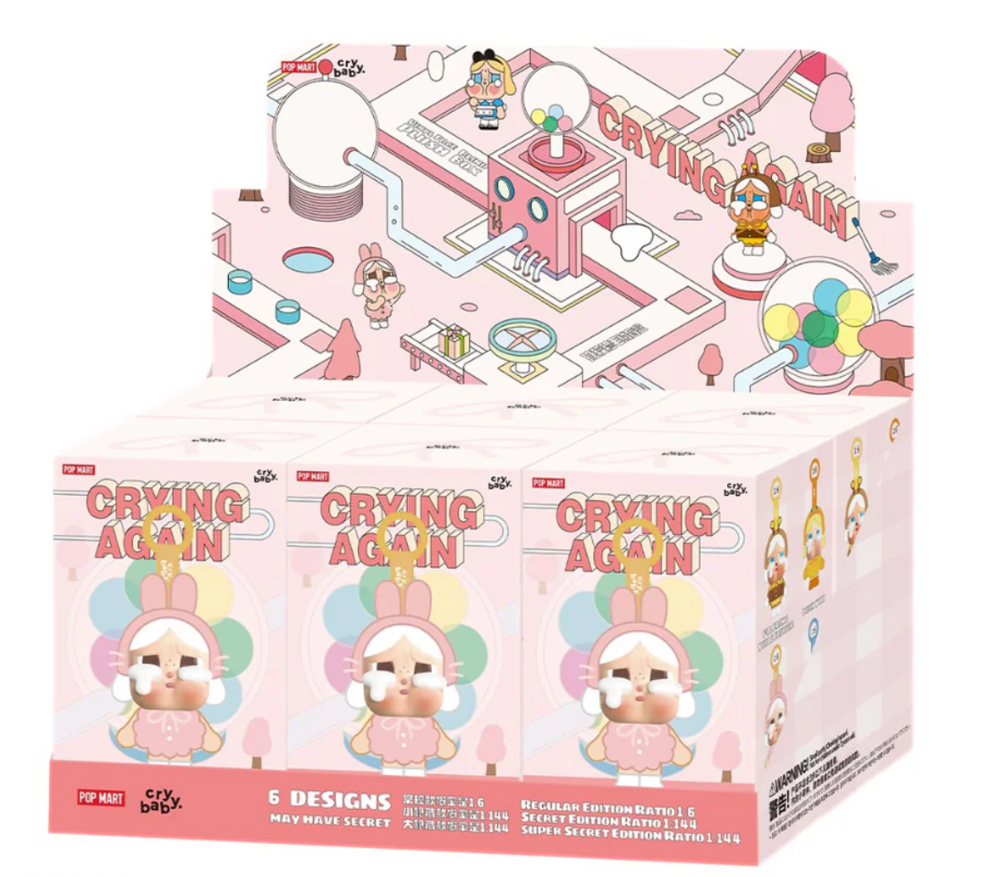 Pop Mart Cry Baby Crying Again Series Vinyl Face Plush Single Blind Box (Pack Of 6)