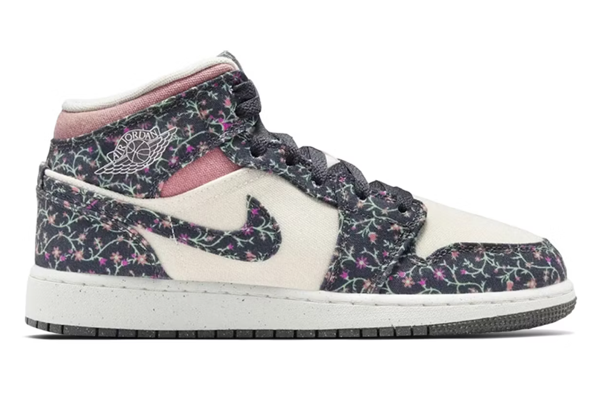 Air Jordan 1 Mid 'Floral Canvas'
