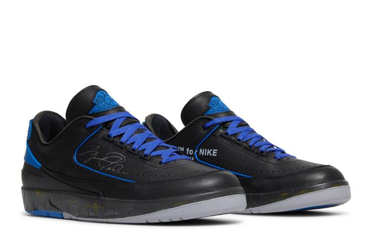 Off White X Air Jordan 2 Retro Low SP 'Black Varsity Royal'