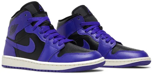 Air Jordan 1 Mid 'Purple Black' (WMNS)