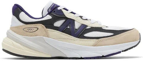 New Balance 990v6 MiUSA Teddy Santis White Black Plum