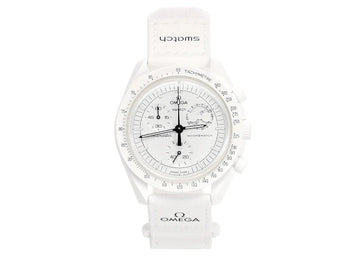 Swatch X Omega Bioceramic Moonswatch Mission To The Moonphase 'White Snoopy'