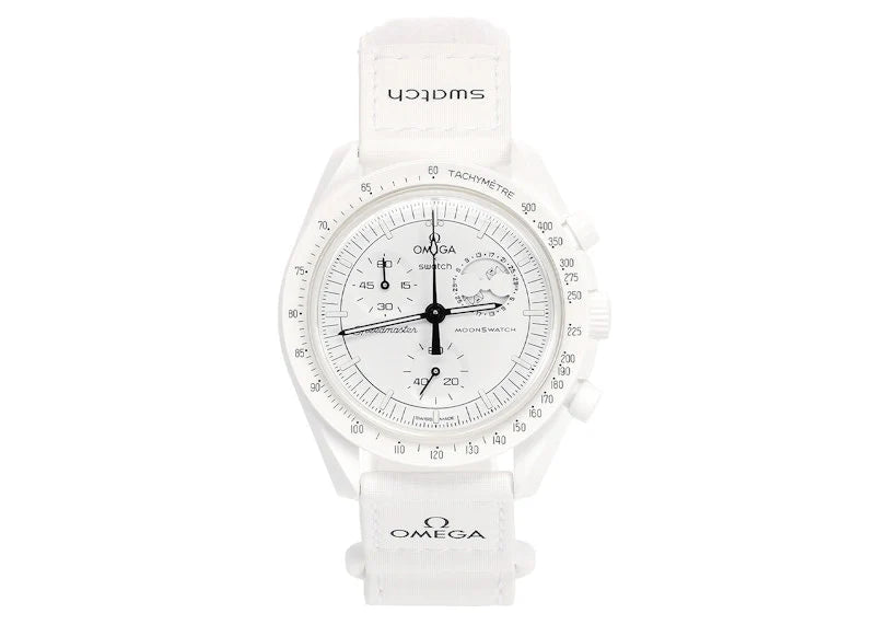Swatch X Omega Bioceramic Moonswatch Mission To The Moonphase 'White Snoopy'