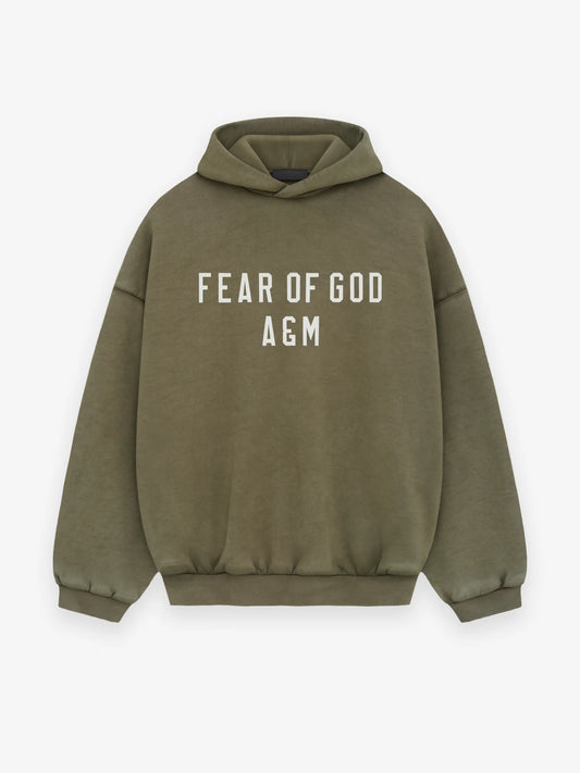 Essentials SS24 Fleece Hoodie 'Military'