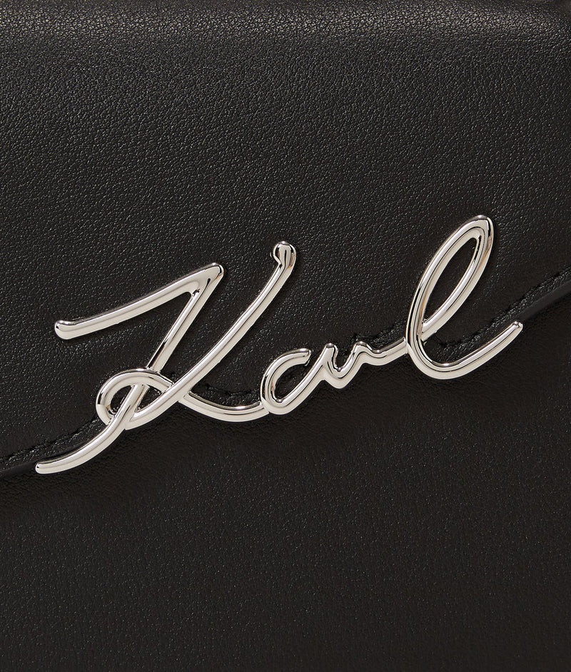 KarlLagerfeld Ksignature Slim Crossbody Bag Black/Nickel