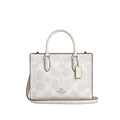 Coach Maggie Small Tote Bag In Signature Canvas ' Silver White Chalk'
