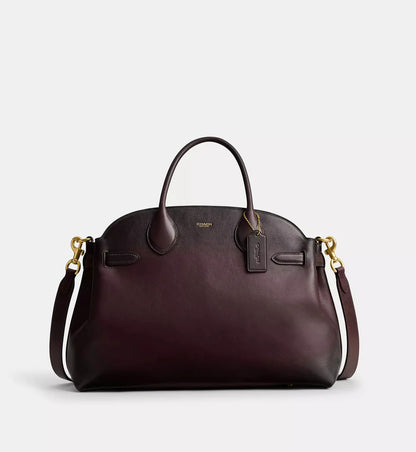 Coach Soft Empire Carryall Bag 40 'Smooth Leather Brass Merlot'