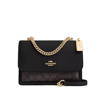 Coach Klare Crossbody Bag In Signature Canvas 'Signature Canvas Gold Walnut Black'