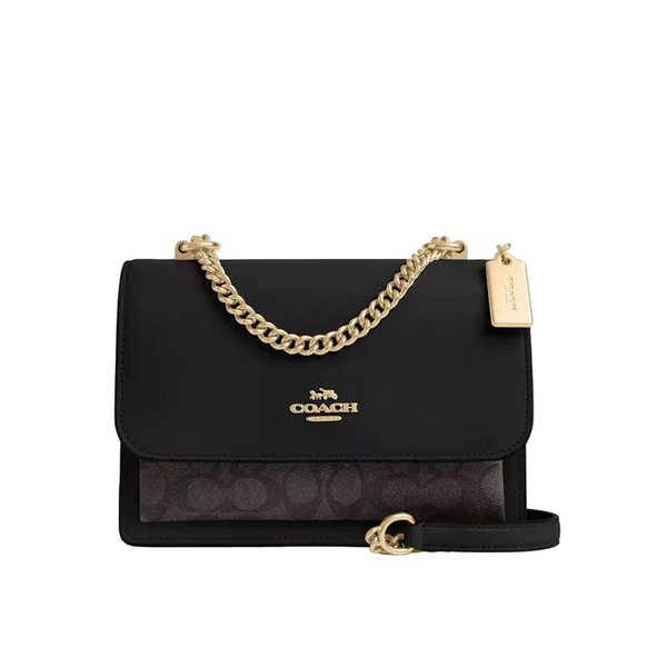 Coach Klare Crossbody Bag In Signature Canvas 'Signature Canvas Gold Walnut Black'