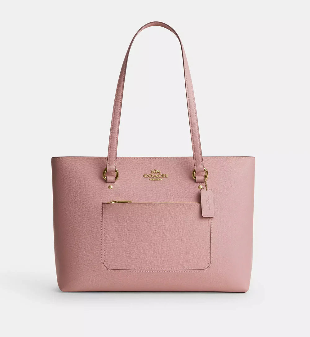 Coach Station Tote Bag 'Crossgrain Leather Gold Carnation'
