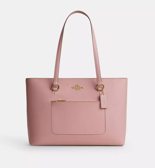 Coach Station Tote Bag 'Crossgrain Leather Gold Carnation'