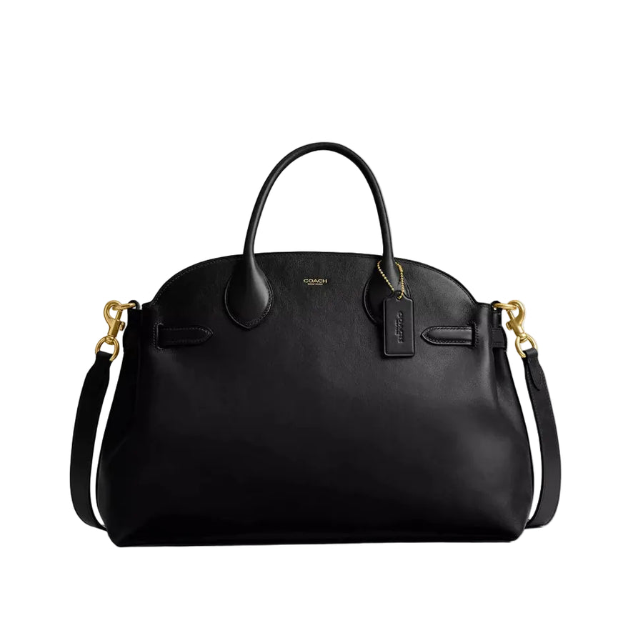 Coach Soft Empire Carryall Bag 40 'Smooth Leather Brass Black'
