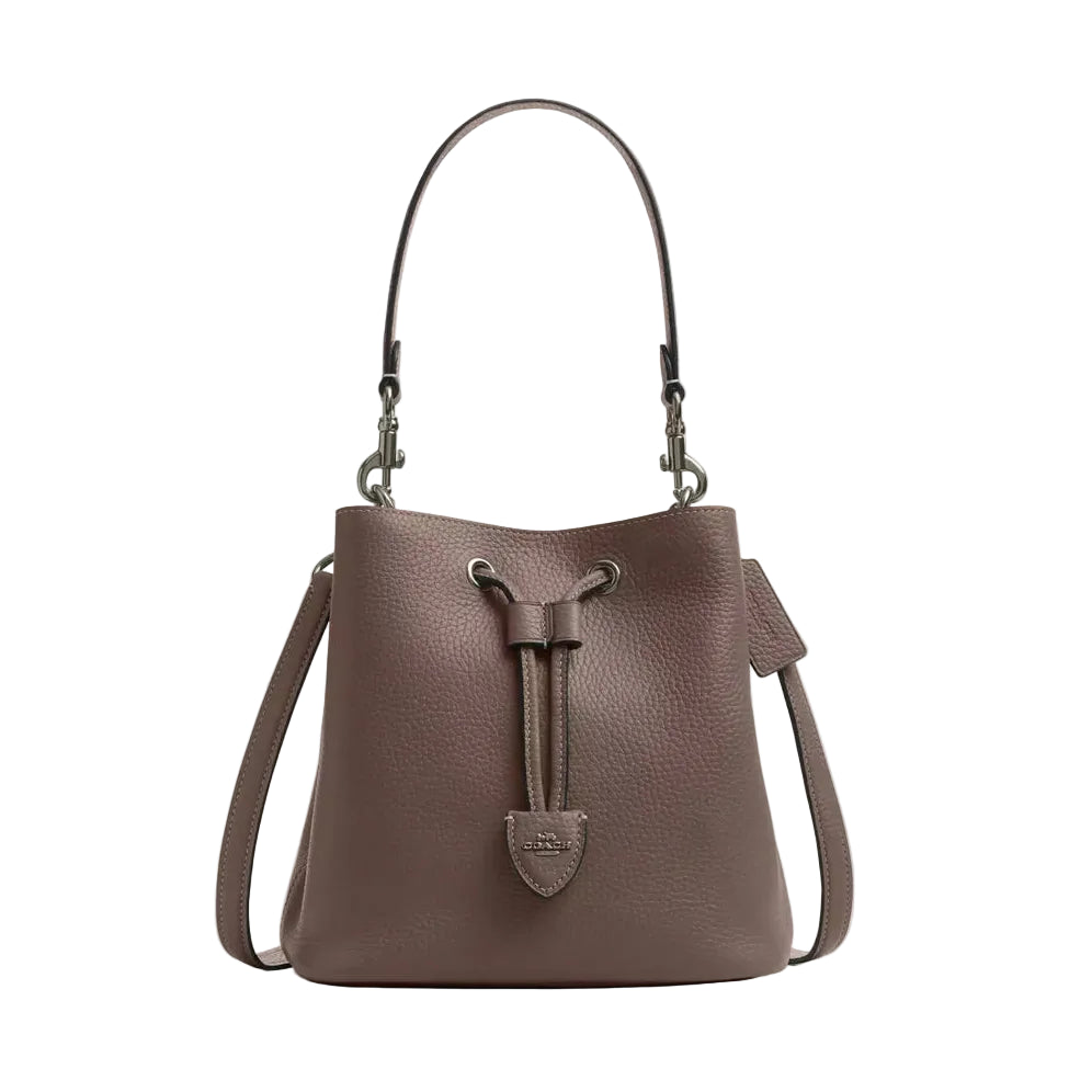 Coach Rowan Bucket Bag 'Pebbled Leather Gunmetal Dark Stone'