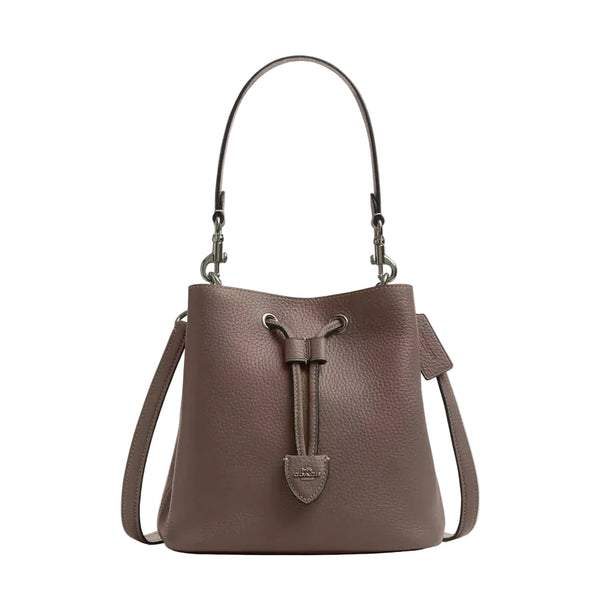 Coach Rowan Bucket Bag 'Pebbled Leather Gunmetal Dark Stone'