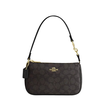 Coach Nolita 19 In Signature Canvas 'Signature Canvas Gold Walnut Black'