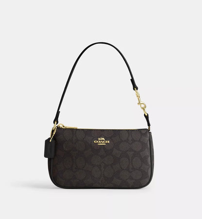 Coach Nolita 19 In Signature Canvas 'Signature Canvas Gold Walnut Black'