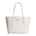 Coach City Tote Bag In Signature Canvas 'Signature Canvas Gold White Chalk'