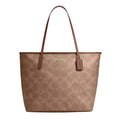 Coach Large City Tote Bag In Maxi Signature Canvas 'Signature Canvas Gold Tan Brown'