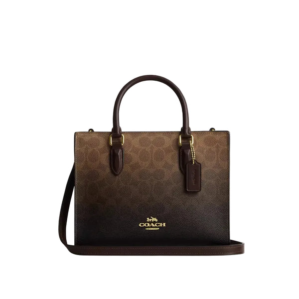 Coach Maggie Small Tote Bag In Ombre Signature Canvas 'Signature Canvas Gold Brown'