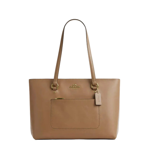 Coach Station Tote Bag 'Crinkle Leather Gold Sandy Beige'