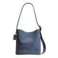 Coach Bleecker Bucket Bag 'Suede Brass Light Denim'