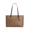 Coach Station Tote Bag In Signature Canvas 'Signature Canvas Gold Tan Brown'