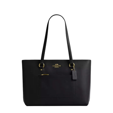 Coach Station Tote Bag 'Crinkle Leather Gold Black'