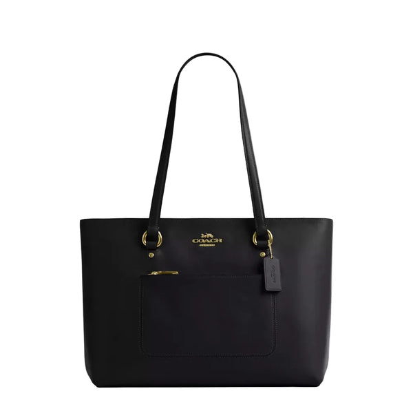 Coach Station Tote Bag 'Crinkle Leather Gold Black'
