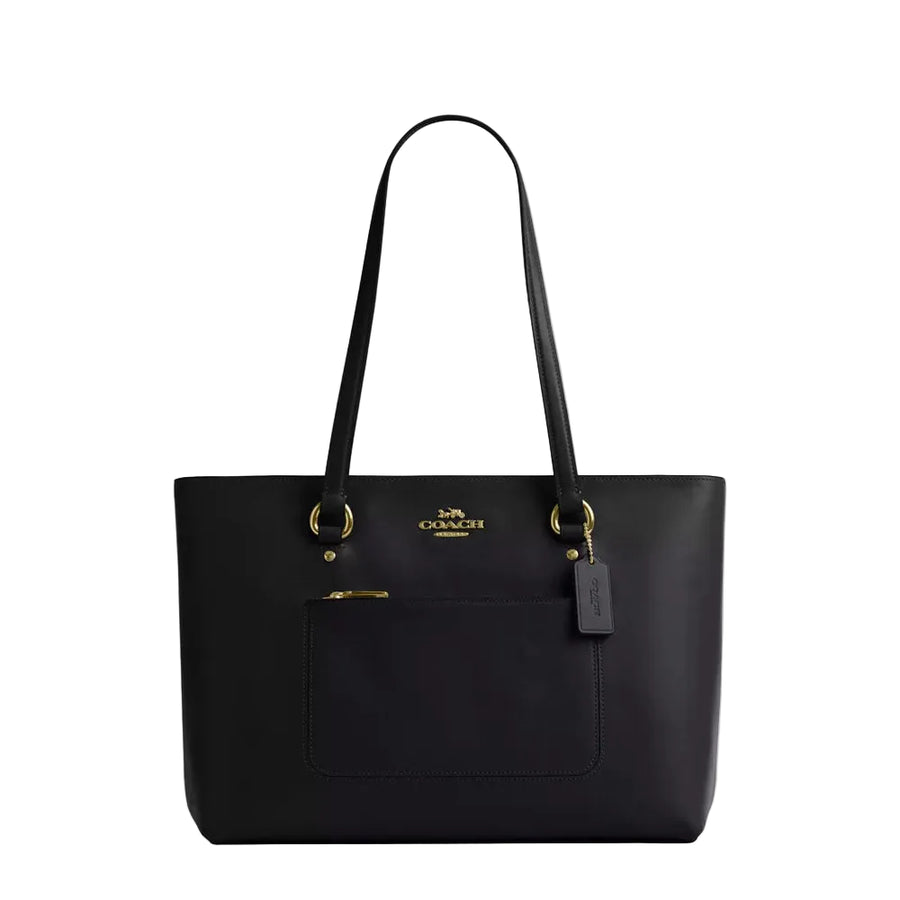 Coach Station Tote Bag 'Crinkle Leather Gold Black'