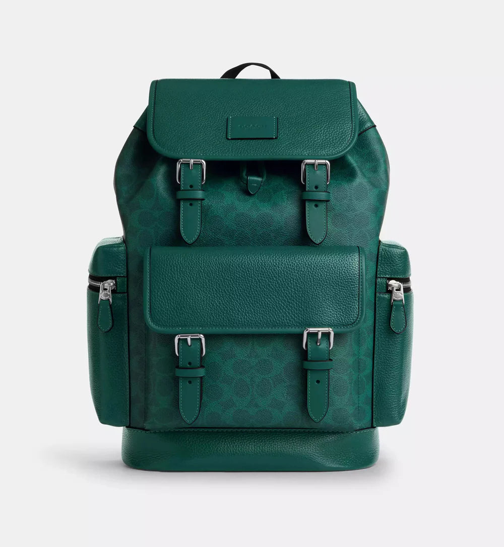 Coach Sprint Backpack In Colorblock Signature Canvas 'Signature Canvas Silver Sea Green'