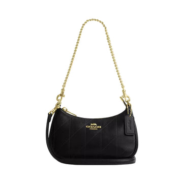 Coach Teri Mini Crossbody Bag With Quilting 'Gold Black'