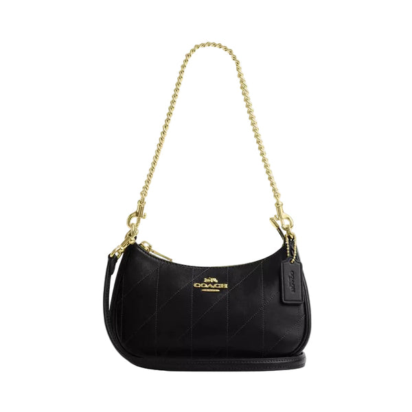 Coach Teri Mini Crossbody Bag With Quilting 'Gold Black'