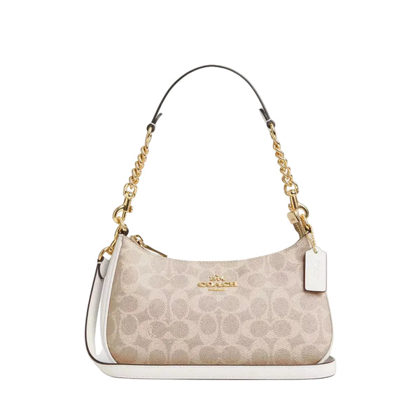 Coach Teri Shoulder Bag In Signature Canvas 'Signature Canvas Gold Sand Chalk'