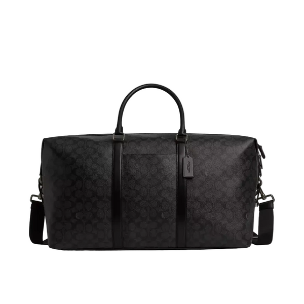 Coach Trekker Bag 52 In Signature Canvas 'Gunmetal Charcoal Black'