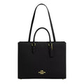 Coach Maggie Tote Bag 'Pebbled Leather Gold Black'