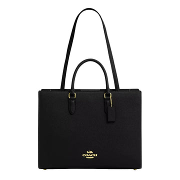 Coach Maggie Tote Bag 'Pebbled Leather Gold Black'