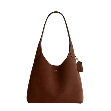 Coach Brooklyn Shoulder Bag 28 'Suede Brass Warm Brown'