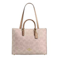 Coach Maggie Tote Bag In Blocked Signature Canvas 'Signature Canvas Gold Sand Tan'