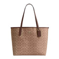 Coach City Tote Bag In Signature Canvas 'Signature Canvas Gold Tan Brown'