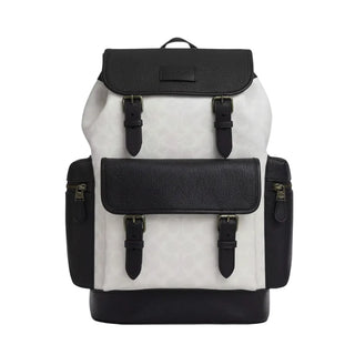 Coach Sprint Backpack In Colorblock Signature Canvas 'Signature Canvas Gunmetal Chalk Black'