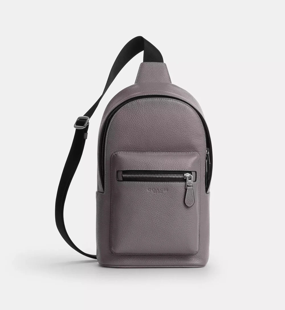 Coach West Pack 'Pebbled Leather Silver Graphite'
